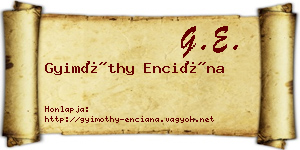 Gyimóthy Enciána névjegykártya